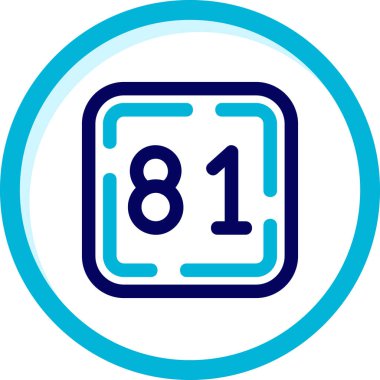 7887 simgesi, ana hatlı vektör çizimi tasarımı