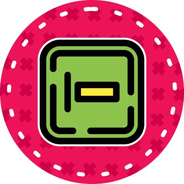 Kumarhane fişi. Basit illüstrasyon