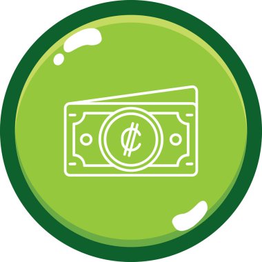 Dolar. Web simgesi basit illüstrasyon