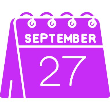 Mor 2 Ağustos 25 'in bir takvim simgesi.