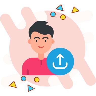 Oklu el, ok ikonu vektör çizimi tasarımı