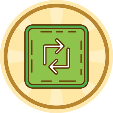 Tek bir simgenin vektör illüstrasyonu