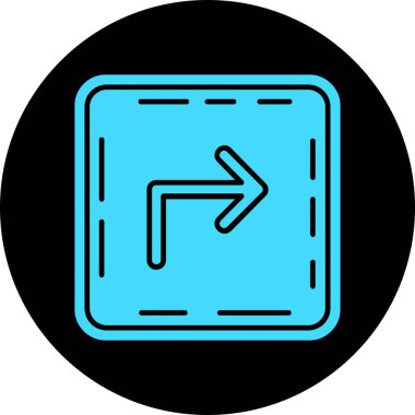 Sağ ok simgesi. Vektör çizim