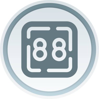 Benzersiz 87 metrelik vektör simgesi