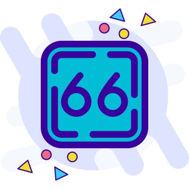 Bir 616 simgesinin vektör illüstrasyonu