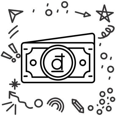 Dolar. Web simgesi basit tasarım