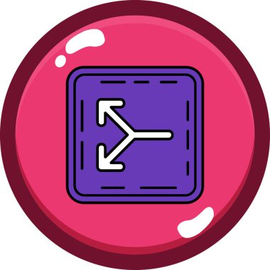 Yuvarlak düğmenin vektör çizimi