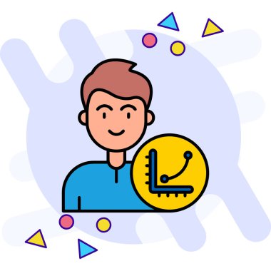 Saati ve termometresi olan bir iş adamı