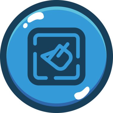 fırça boya simgesi, vektör illüstrasyonu