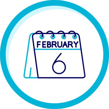 Şubat 5 - Takvim simgesi, tek takvim günü simgesi