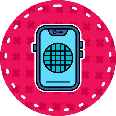 Tek bir akıllı hoparlör simgesinin vektör çizimi