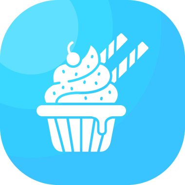 Cupcake 'in vektör çizimi