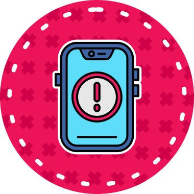 Mobil simgenin vektör illüstrasyonu