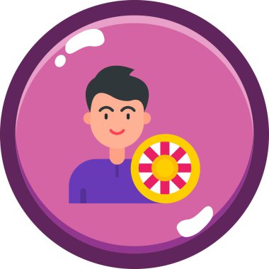 Elinde top tutan bir adamın vektör çizimi