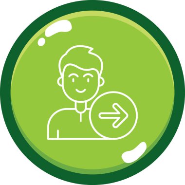 avatar. Web simgesi basit illüstrasyon