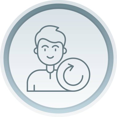 Bir kullanıcı simgesinin vektör illüstrasyonu