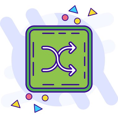 Doldurulmuş yön simgesi - özet biçimi