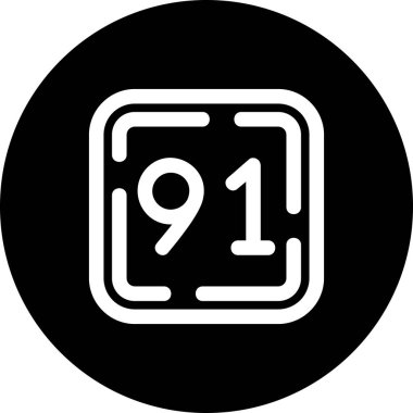 Bir 9 sayı simgesinin vektör illüstrasyonu