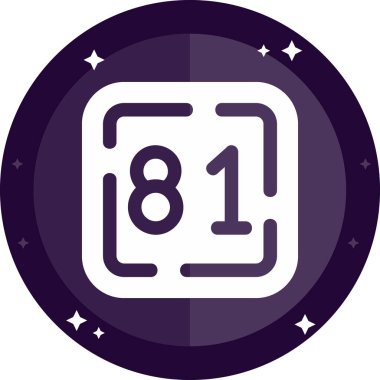 87 glyph simgesi, basit tasarım