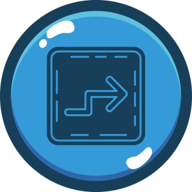 Yol işareti simgesinin vektör illüstrasyonu