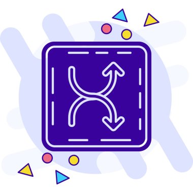 Filedoutline biçiminde ok yönü ikonu