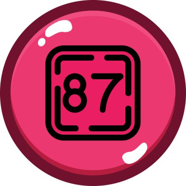 8 tarih vektör simgesi modern illüstrasyon