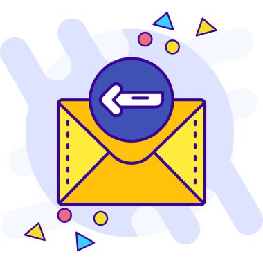 e-posta zarfı simgesi vektör illüstrasyonu