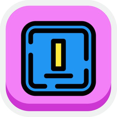 Tek bir simgenin vektör illüstrasyonu