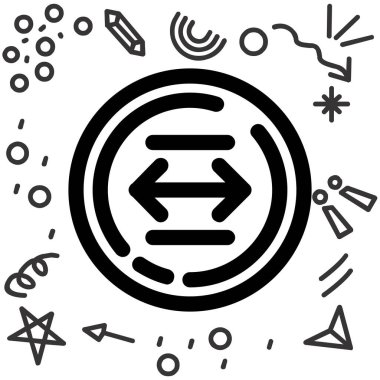 Sihirli Terterterterterteriyer ikon vektör illüstrasyonu