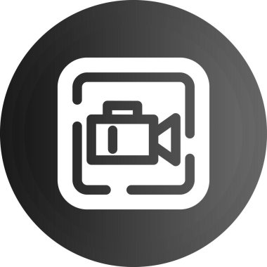 Modern kamera simgesinin vektör illüstrasyonu