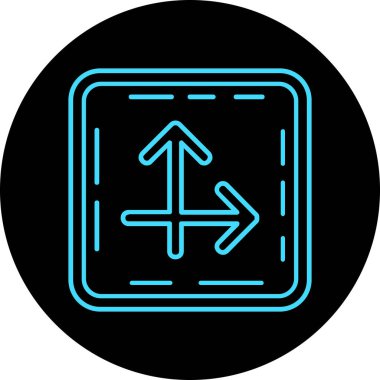 yön ikonu vektör illüstrasyonu