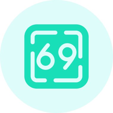 Bir 6 numara 9 simgesinin vektör illüstrasyonu