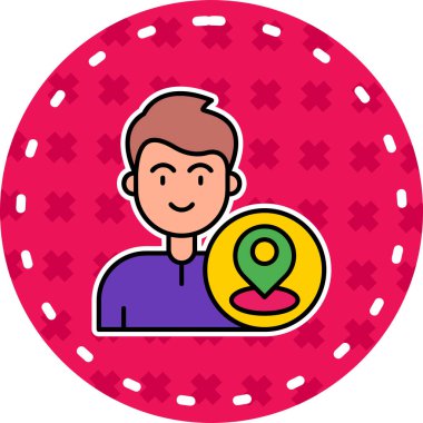 harita simgesi vektör illüstrasyonu