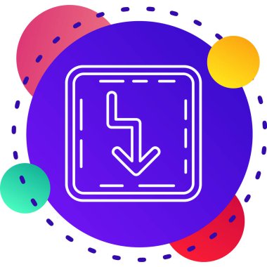 Beyaz arkaplanda harita simgesi olan satır konumu. Renkli taslak konsepti. vektör.