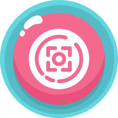 Yuvarlak bir simgenin vektör illüstrasyonu