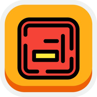 Tek izole edilmiş simgenin vektör illüstrasyonu