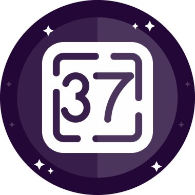 7 numaralı simge, vektör illüstrasyonu