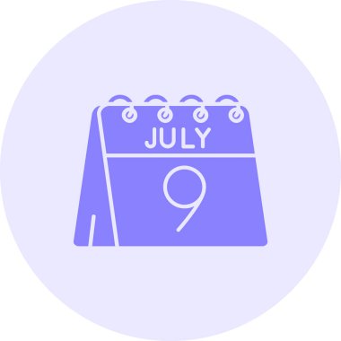 8 Ağustos tek günlük ikon, tek günlük takvim