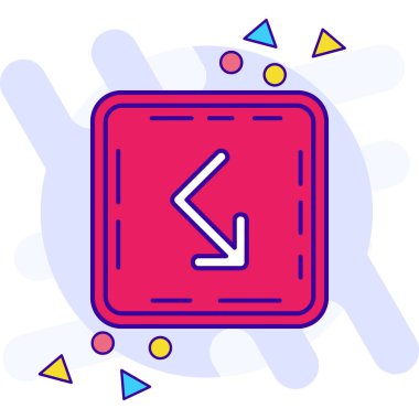 renk çizgisi çalma simgesi beyaz arkaplanda izole edildi. Film tabelası. Oyun işareti. Değişken rastgele dinamik şekiller. vektör illüstrasyonu