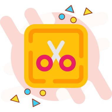 Bir oyunun çizgi film simgesinin vektör çizimi