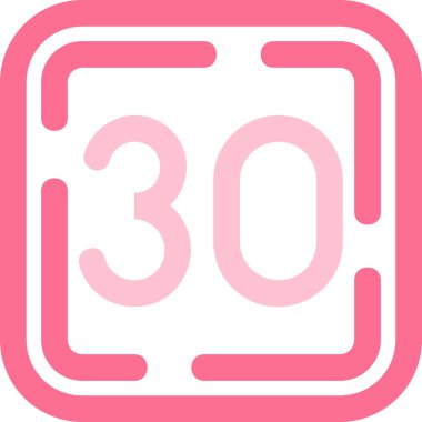 0 sayısının tek bir 9 simgesinin vektör illüstrasyonu