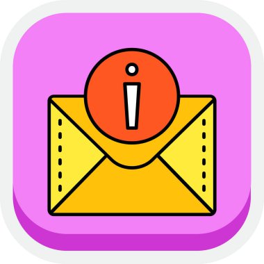 Harf iletisi simgesi ve e- posta iletisi vektör tasarımı içeren zarf