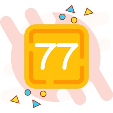 Kumarhane oyun vektör illüstrasyon tasarımında 7 numara