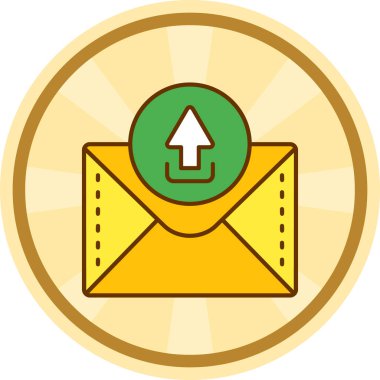 zarf e- posta simgesi, vektör illüstrasyonu