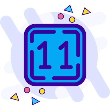 Bir numaralı renk simgesi vektörü. Bir numara işareti. izole edilmiş sembol çizimi