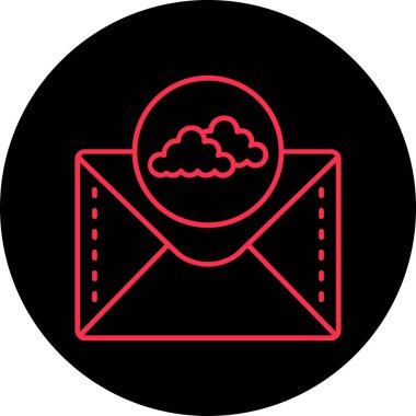 Bulut simgesinin vektör illüstrasyonu