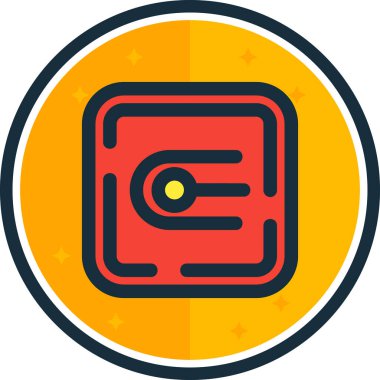 Tek bir yiyecek simgesinin vektör illüstrasyonu