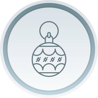 Noel topu web simgesi, basit vektör illüstrasyonu