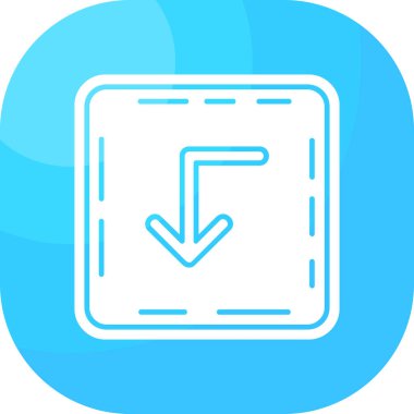 Eğilim biçimi izole edilmiş arkaplanda ok yönü simgesi