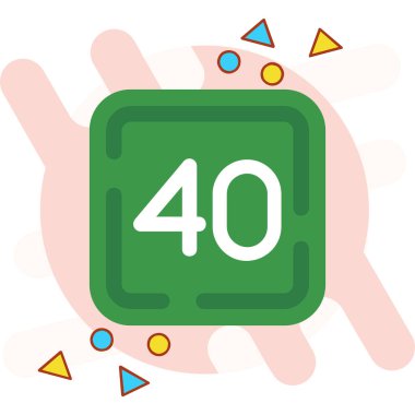 4 numaralı simge vektör illüstrasyon tasarımı